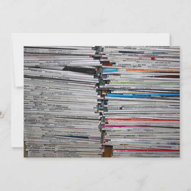 Stack of Magazines Invitation (Front)