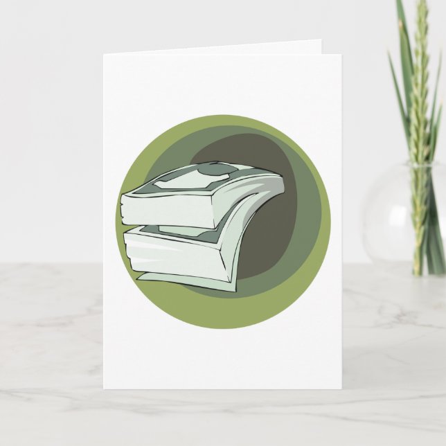 Stack of Money Cash Green Backs Card (Front)