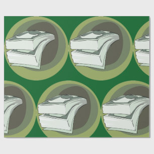Stack of Money Cash Green Backs Wrapping Paper