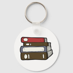 Stack Of Old Books Key Ring