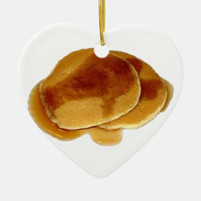 Stack of Pancakes Ceramic Tree Decoration (Front)