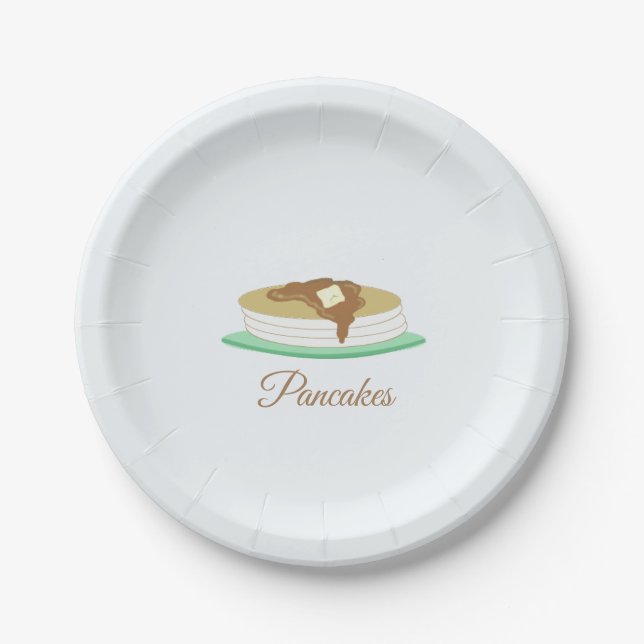 Stack of Pancakes Paper Plate (Front)