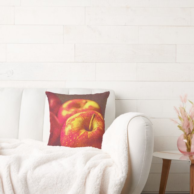 "Stack of Red Apples Fruit" Cute Photo. Buy Now Cushion (Couch)