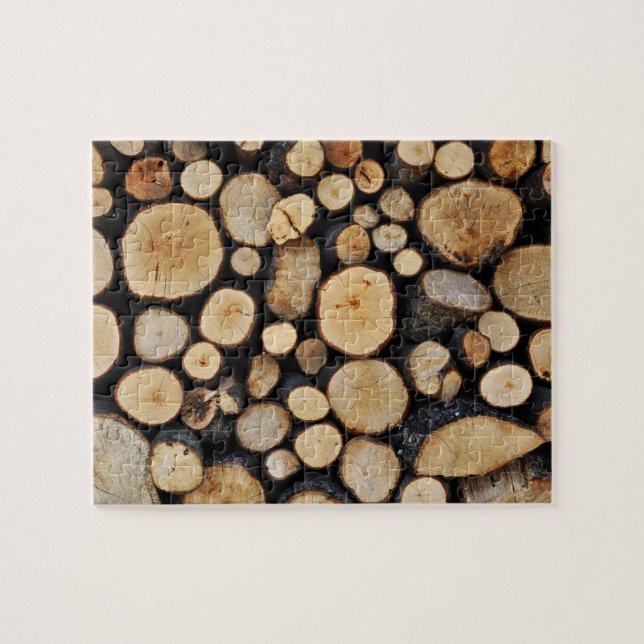 Stack of tree logs jigsaw puzzle (Horizontal)