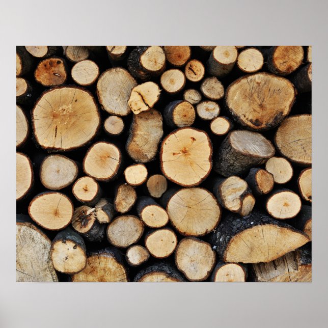 Stack of tree logs poster (Front)