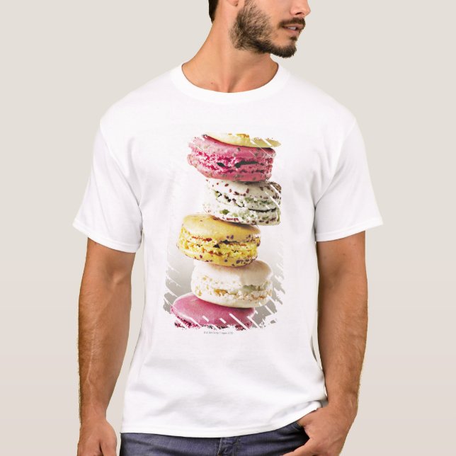 Stack of vibrant macaroons T-Shirt (Front)