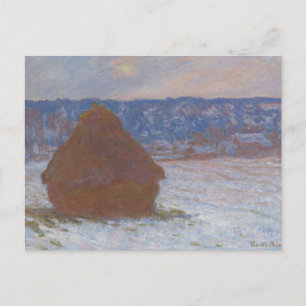 Stack of Wheat (Snow Effect, Overcast Day) (1890-9 Postcard