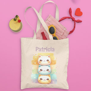 Stacked Adorable Kitties Personalised Tote Bag