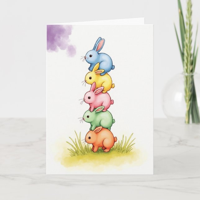 Stacked Animal Friends Card (Front)