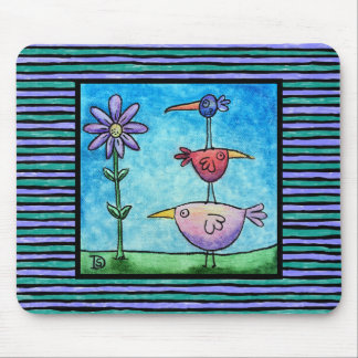 Stacked Birds Mouse Mat