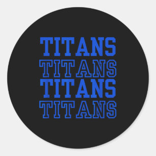 Stacked Block Text Design Apparel Classic Round Sticker