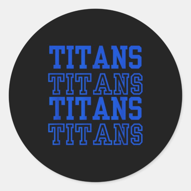 Stacked Block Text Design Apparel  Classic Round Sticker (Front)