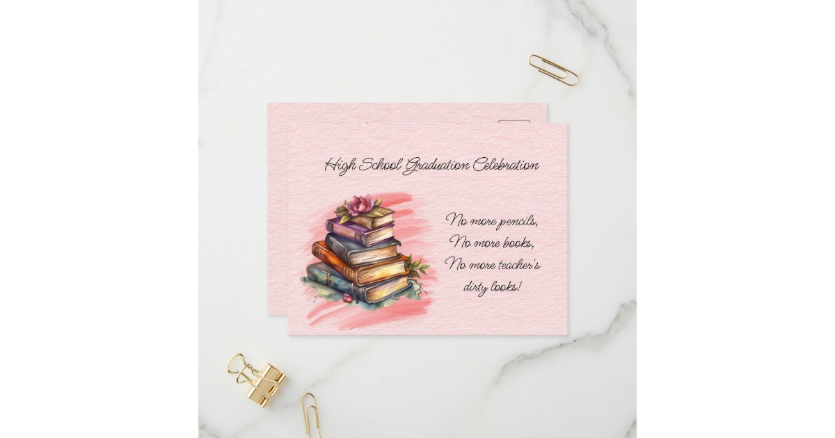 stacked-books-high-school-graduation-invitation-zazzle
