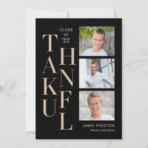 Stacked Charm Editable Colour Thank You Card