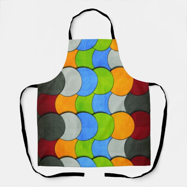 Stacked Circles-Textured by Shirley Taylor Apron (Front)