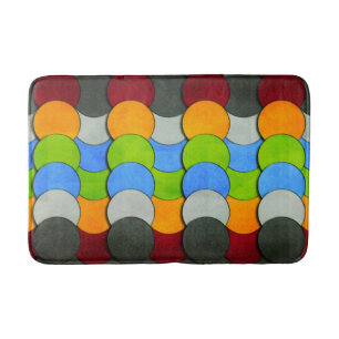 Stacked Circles-Textured by Shirley Taylor Bath Mat