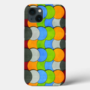 Stacked Circles-Textured by Shirley Taylor iPhone 13 Case
