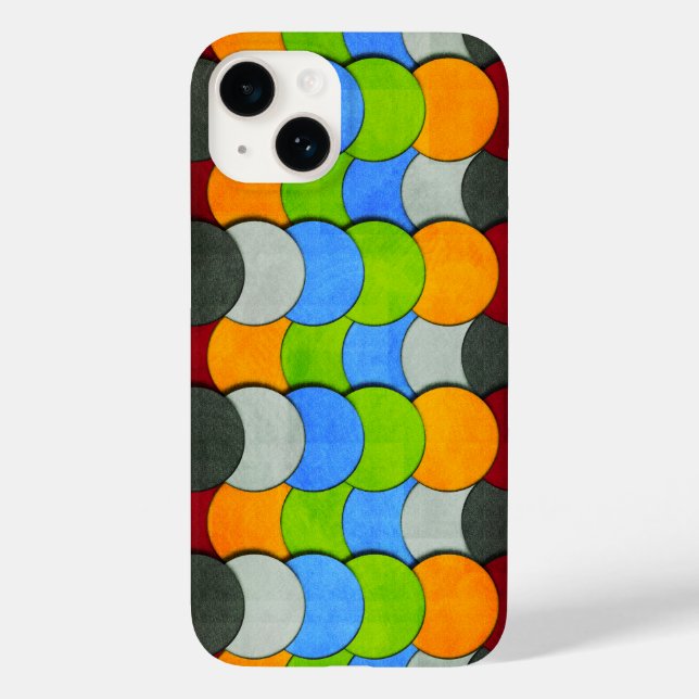 Stacked Circles-Textured by Shirley Taylor Case-Mate iPhone Case (Back)