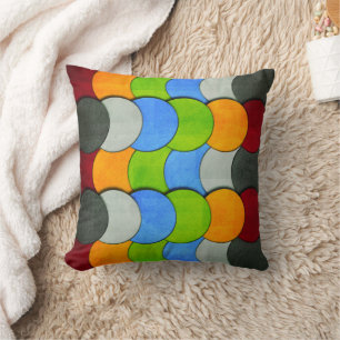 Stacked Circles-Textured by Shirley Taylor Cushion