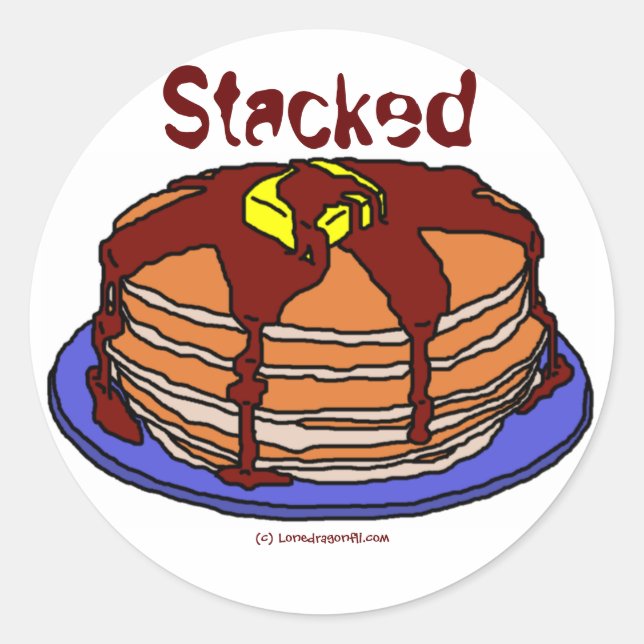 Stacked Classic Round Sticker (Front)