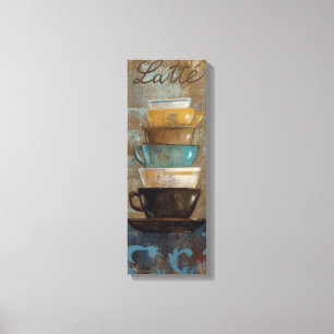 Stacked Coffee Cups Canvas Print