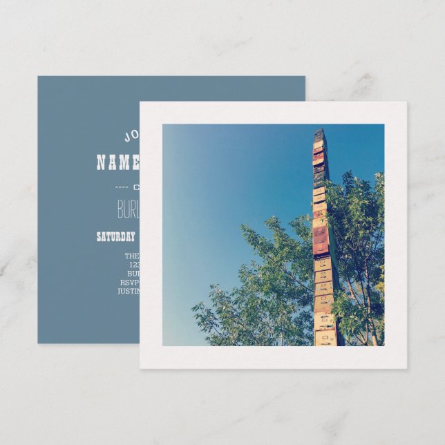 stacked filing cabinets in burlington vermont invitation (Front/Back)