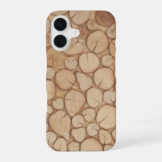 stacked firewood iPhone 16 case (Back)