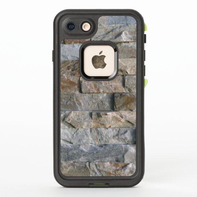 Stacked Grey Granite Stone Slabs LifeProof iPhone Case (Back)