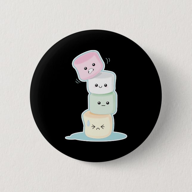 Stacked Marshmallows 6 Cm Round Badge (Front)