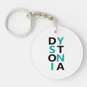 Stacked Modern Dystonia Key Ring