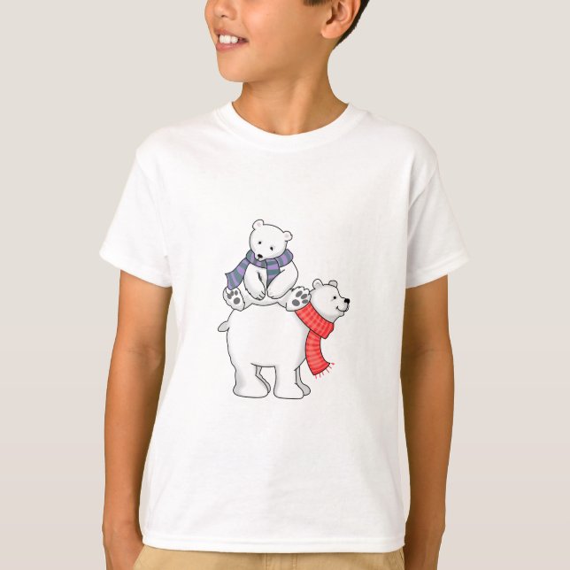 STACKED POLAR BEARS T-Shirt (Front)