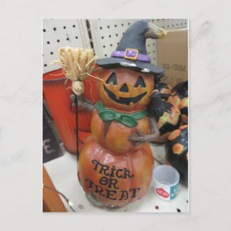 Stacked Pumpkin Man Postcard
