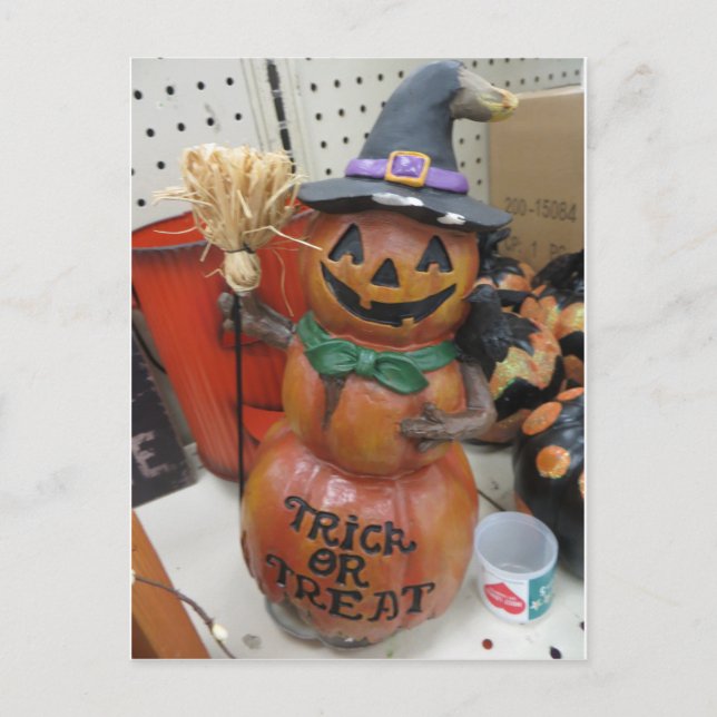 Stacked Pumpkin Man Postcard (Front)