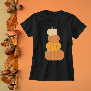 Stacked Pumpkins Fall Autumn T-Shirt