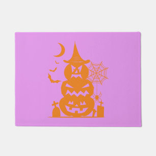 Stacked Pumpkins Halloween Doormat
