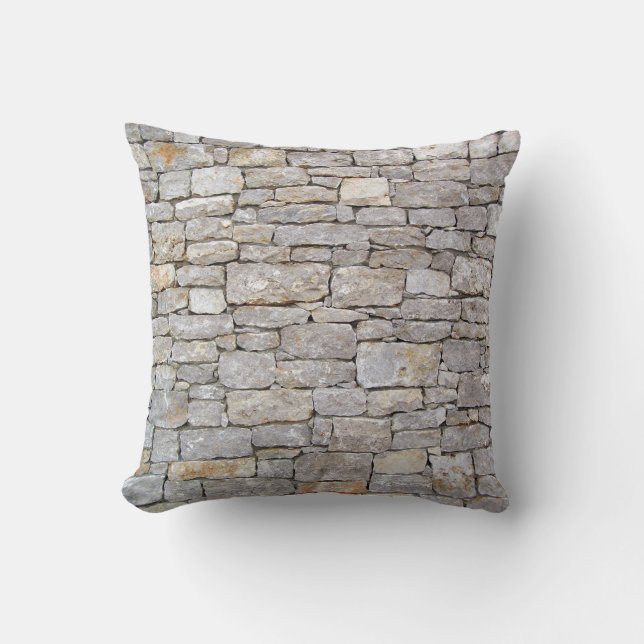 Stacked Rock Wall Pillow (Front)