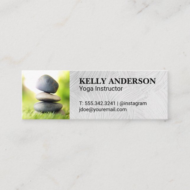 Stacked Rocks Mini Business Card (Front)