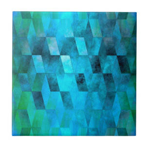 Stacked Sky (turquoise turquoise-green) Tile