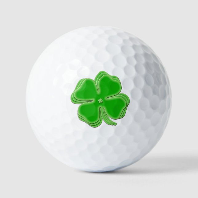 Stacked  St Patrick’s Day Shamrocks Golf Balls (Front)