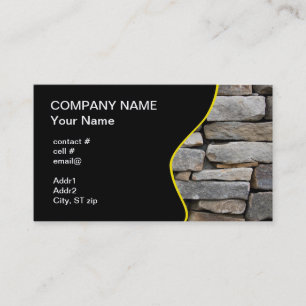 stacked stone wall business card