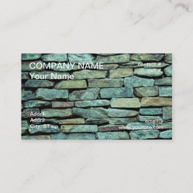 stacked  stone wall business card (Front)