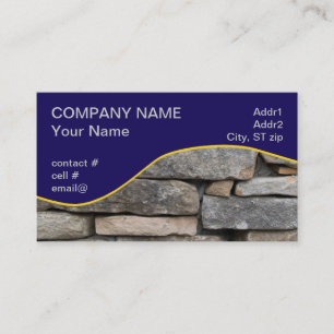 stacked stone wall business card