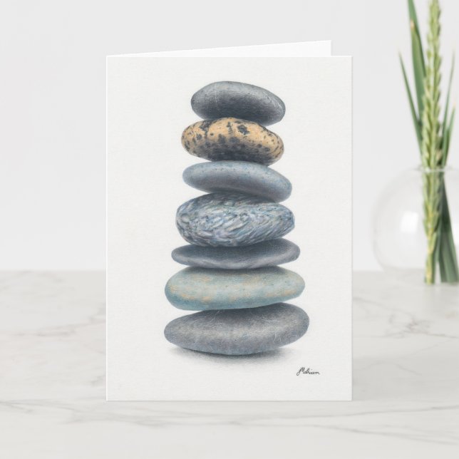 Stacked Stones "Fortitude" Greeting Card (Front)