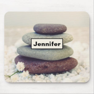 Stacked Stones Meditative Cairn Mouse Mat