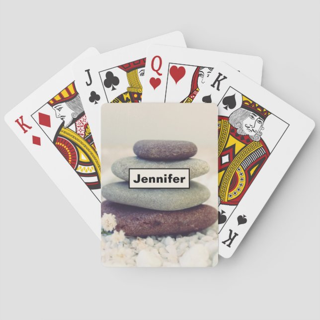 Stacked Stones Meditative Cairn Playing Cards (Back)