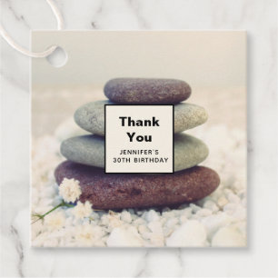 Stacked Stones Meditative Cairn Thank You Favour Tags