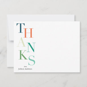 Stacked Thanks Personalised Card