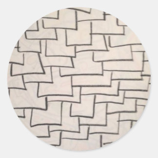 Stacked Tiles Classic Round Sticker