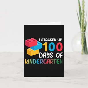 Stacked Up 100 Days Of Kindergarten Building Block Card