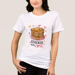 Stacked with Love – Adorable Pancake Valentine Tri-Blend Shirt